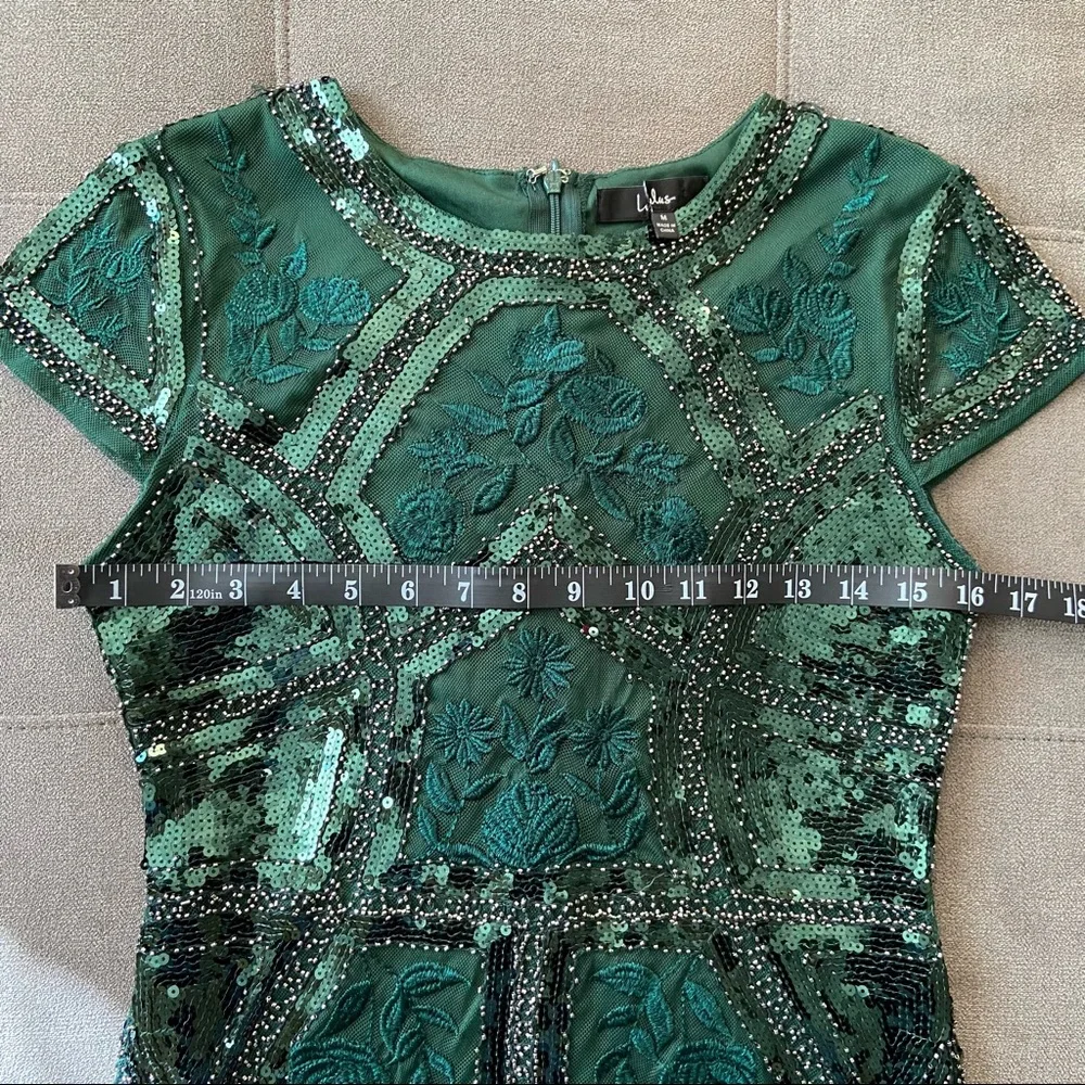 Lulu's Emerald Sequin Mini Dress - Picture 2 of 15